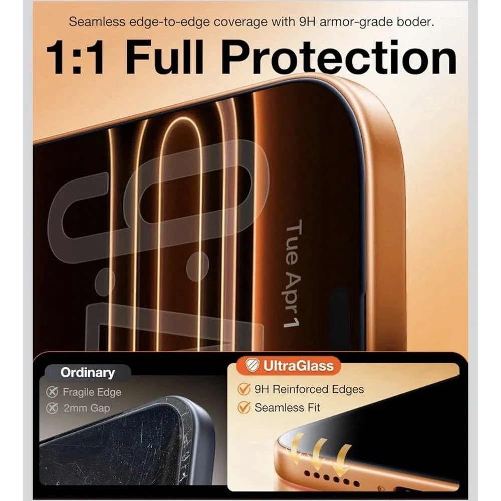 UltraGlass TOP 9H+ Armor for iPhone 17 Privacy Screen Protector No.1 Military...